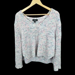 EXPRESS KNIT WOMEN’S SWEATER SIZE SMALL PINK BLUE
